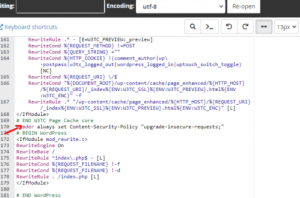 tampilan koding di dalam .httaccess