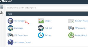 tampilan halaman utama cpanel