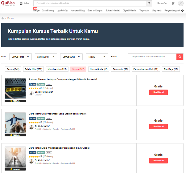 Aplikasi Belajar Online QuBisa